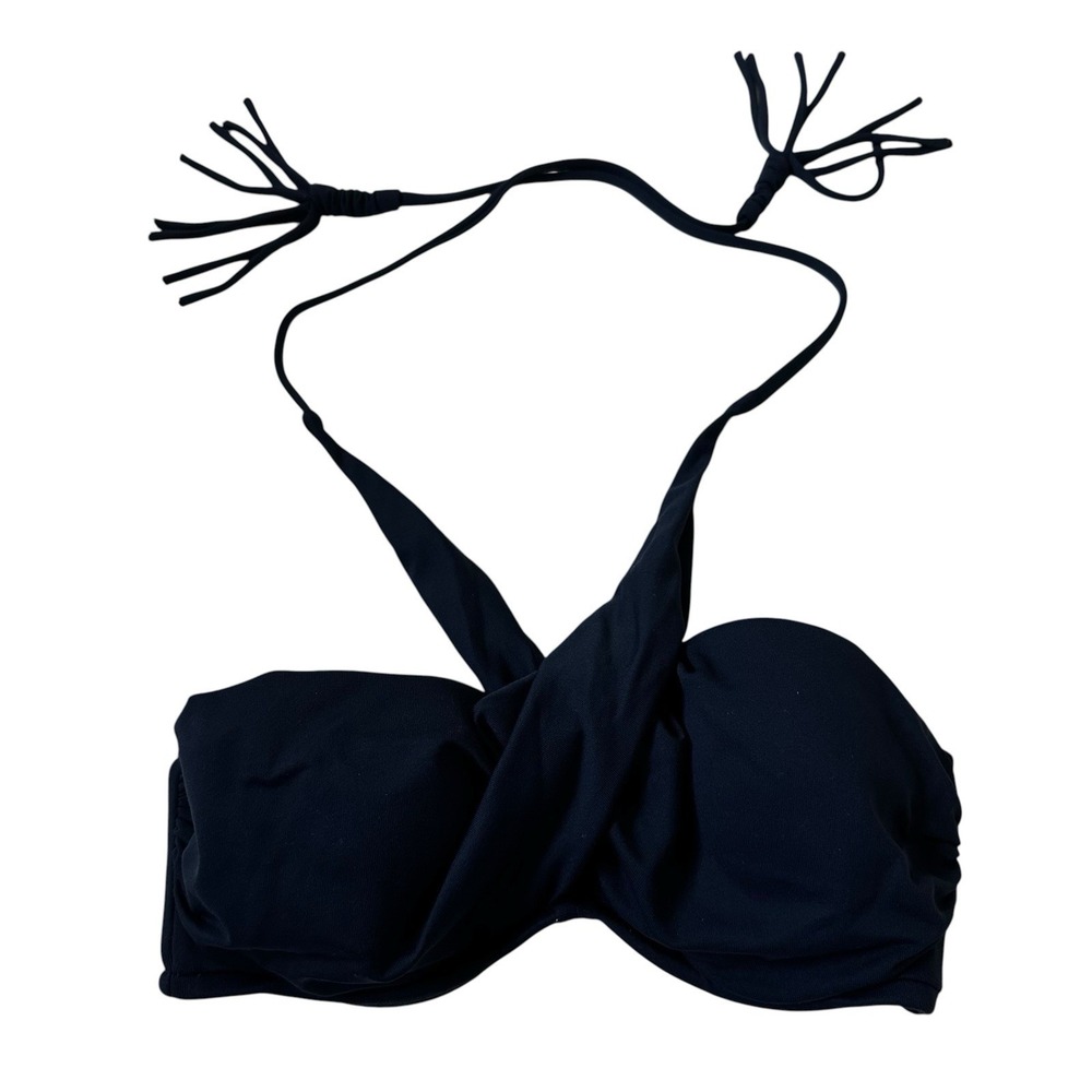 Seafolly Women's Size 10 Blue Halter Bikini Top Underwired | 69-15
